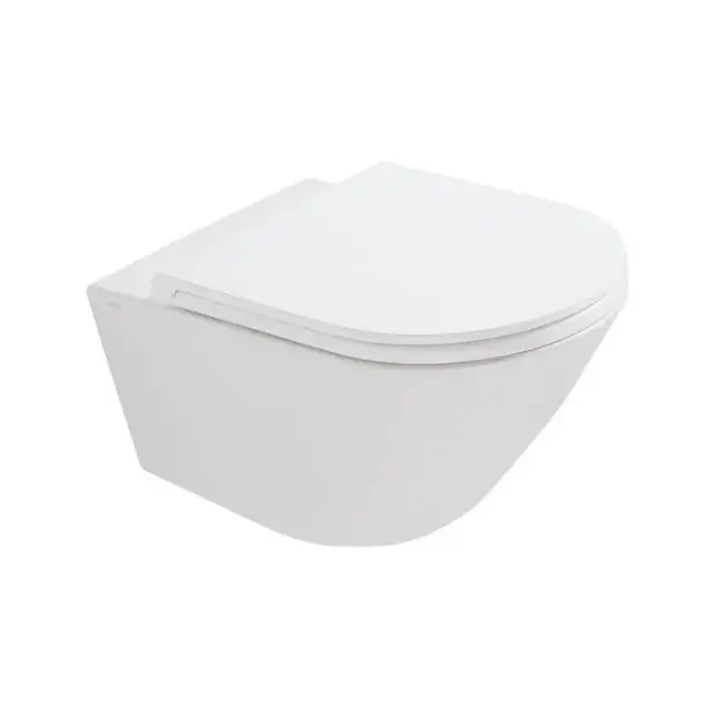 Globo Forty3 Унитаз подвесной безободковый, с креплением, 36x57 см, цвет: белый глянцевый FOS05BI