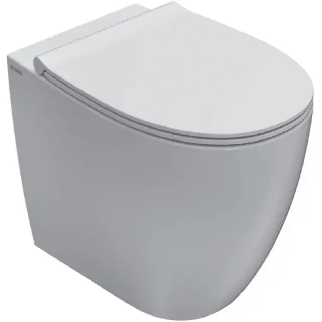 Globo 4All Унитаз приставной безободковый, без крышки, с креплением, 36x54 см, цвет: белый глянцевый MD004BI