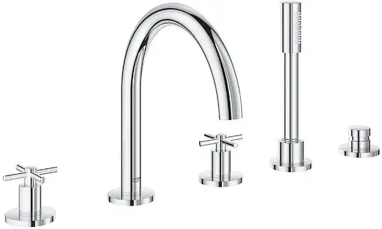 Grohe Atrio New Смеситель на борт ванны, с ручным душем, 5 отверстий, цвет: хром 19923003
