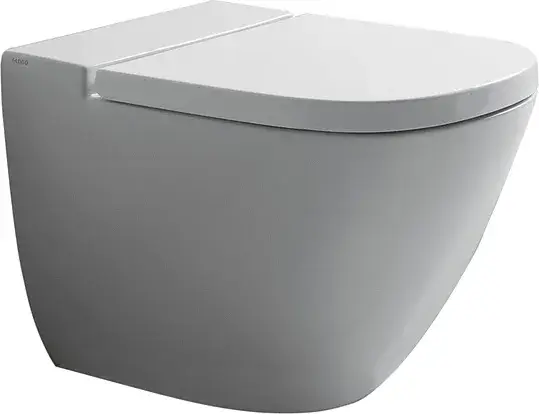 Globo Stockholm Унитаз приставной без крышки, с креплением, 37x58 см, цвет: белый глянцевый LA001BI