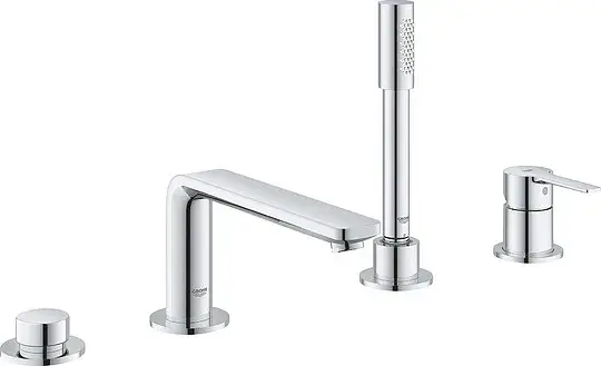 Grohe Lineare New Смеситель на борт ванны, с ручным душем, 4 отверстия, цвет: хром 19577001