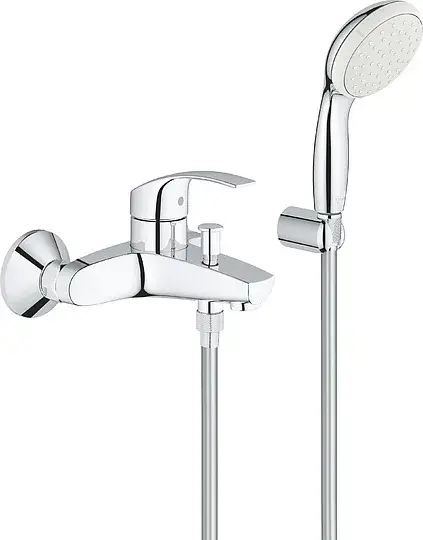 Grohe Eurosmart New Смеситель для ванны, накладной, с ручным душем, цвет: хром 3330220A