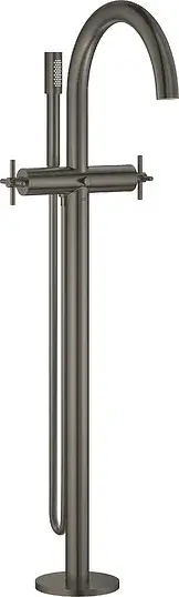 Grohe Atrio New Смеситель для ванны напольный, с ручн. душем и шлангом, цвет: темный графит, матовый 25044AL3