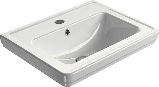 GSI Classic Раковина подвесная 60x46 см, 1 отверстие, с переливом, без д/к, цвет: белый глянцевый 8731111