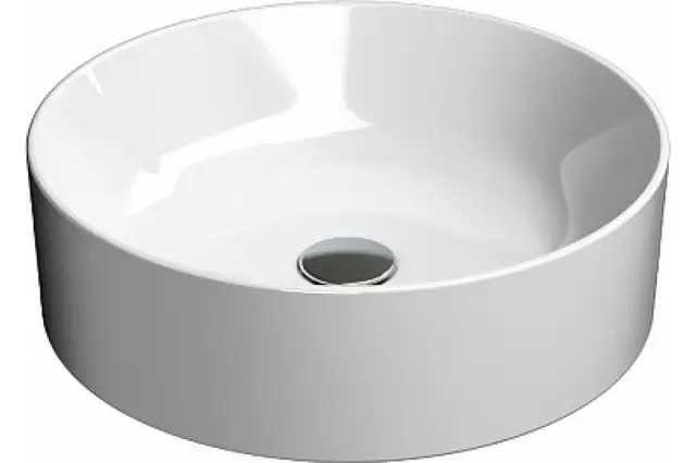 GSI Kube Раковина чаша d45x13h см, без перелива, без д/к, цвет: белый глянцевый 942711