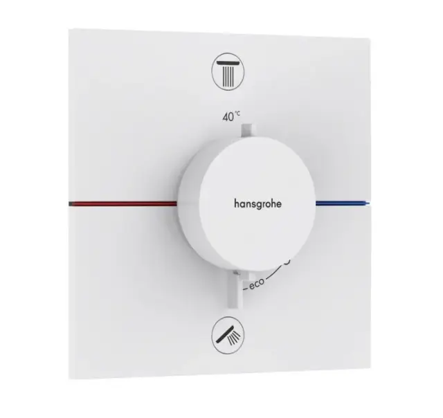 Hansgrohe ShowerSelect E Термостат для душа встраиваемый на 2 потребителя, цвет: матовый белый 15578700