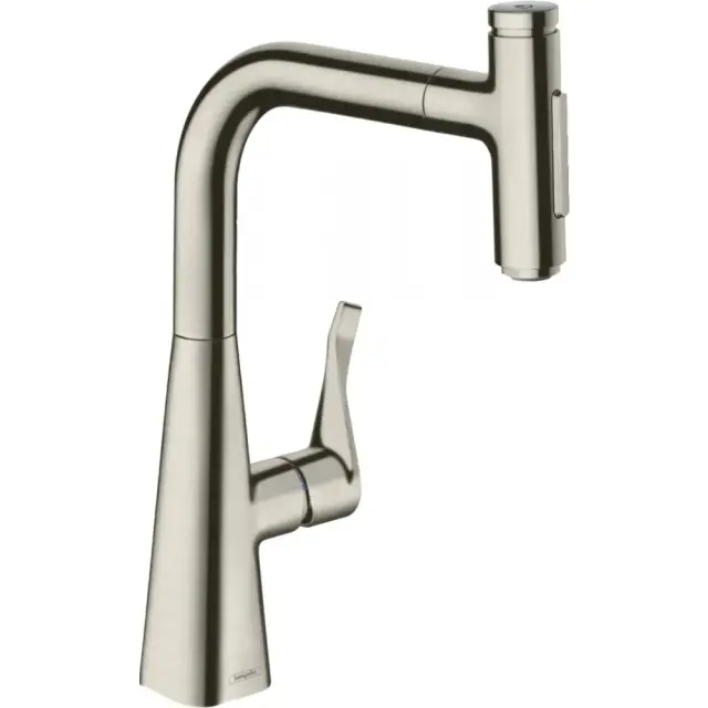 Hansgrohe Metris Select M71 Смеситель для кух. мойки однорыч. 240, с выдв. изл. цвет: нержав. сталь 73822800