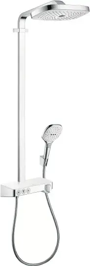 Hansgrohe Raindance Select E Душевая стойка:термостат,верхний душ 3 режима 32x16см, цвет: хром/белый 27127400