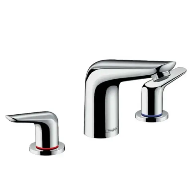 Hansgrohe Novus Смеситель для раковины на 3 отверстия двухвентильный, с донным клапаном, цвет: хром 71140000