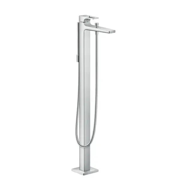 Hansgrohe Metropol Смеситель для ванны напольный с рукояткой-петлей, с ручным душем, цвет: хром 74532000
