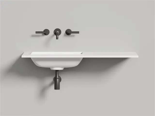 Salini Onda S-Stone Edge Square Раковина столешница 200х70х14,6 h см, с переливом, цвет: белый мат. 14022061MN