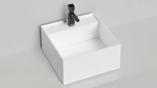 Salini Armonia Square Top 02 S-Sense Раковина чаша, квадратная, 45х45х25h см, цвет: белый глянцевый 130512TG