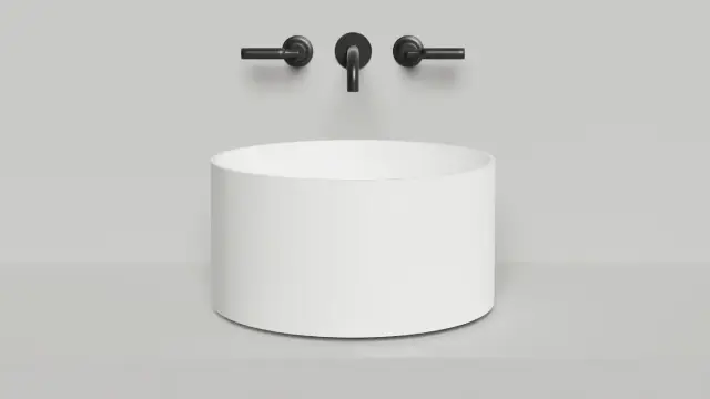 Salini Armonia Round 02 S-Stone Раковина чаша, круглая, 45х45х25h см, цвет: белый матовый 130422M