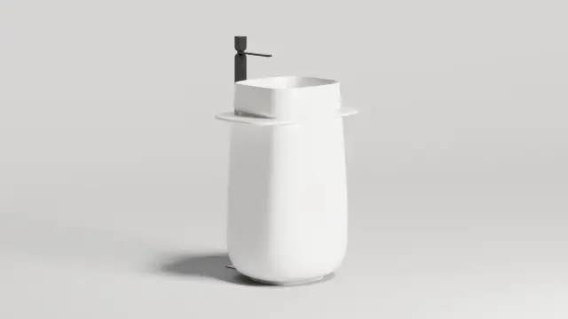 Salini Oriente Totem S-Sense Раковина напольная 70х49х90h см, цвет: RAL, полочка другой RAL, матовый 1303101MF