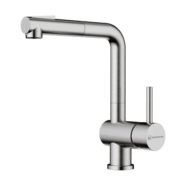 Omoikiri Tanigawa-SB-BN Смеситель для кухни с выдвижным изливом, цвет: нержавеющая сталь 4994457