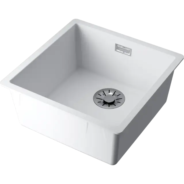 Omoikiri Yamakawa 45-Integra-WH Кухонная мойка Artceramic 45,6x45,6 см, цвет: белый 4997253