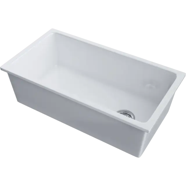 Omoikiri Tokara 88-U/I-WH Glossy Кухонная мойка Natceramic 88x47,7 см, цвет: белый 4993867