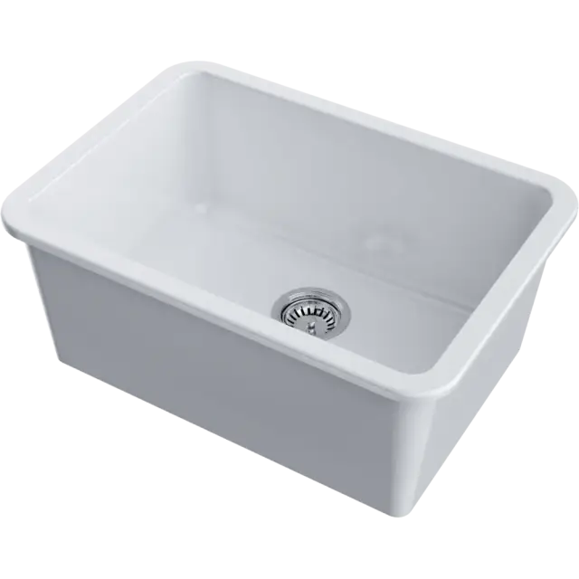 Omoikiri Torishima 67-U/I-WH Glossy Кухонная мойка Natceramic 67,3x48,3 см, цвет: белый 4993866