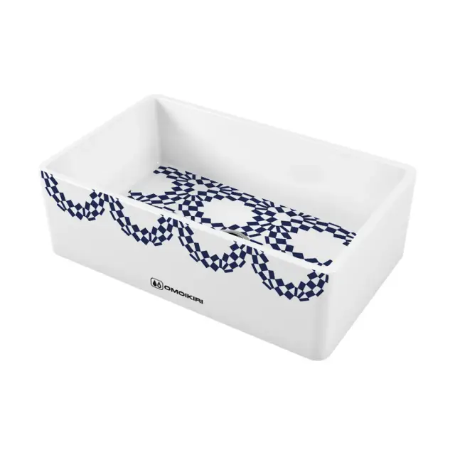 Omoikiri Mikura 76-Tokyo 2 Кухонная мойка Natceramic 76x46 см, цвет: белый 4993173