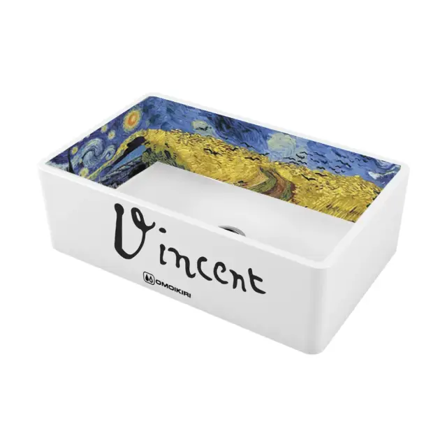 Omoikiri Mikura 76-Vangogh Кухонная мойка Natceramic 76x46 см, цвет: белый 4993024