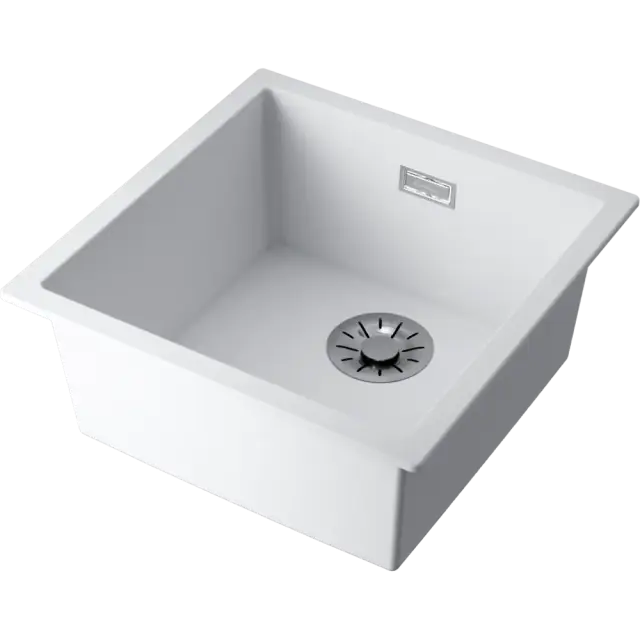 Omoikiri Yamakawa 45-U/I-WH Кухонная мойка Artceramic 45,6x45,6 см, цвет: белый 4993784