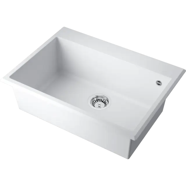 Omoikiri Tedori 68-WH Кухонная мойка Tetogranit 68x50 см, цвет: белый 4993967