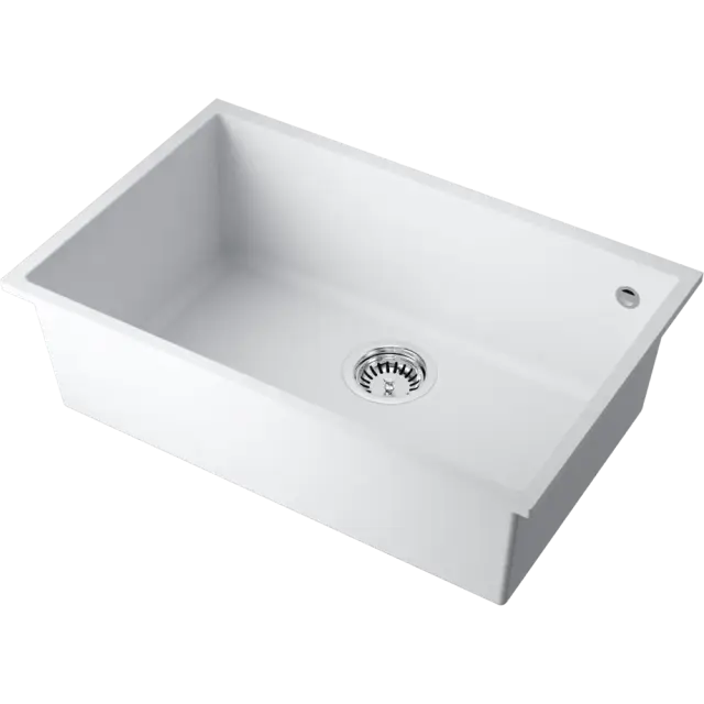 Omoikiri Tedori 66-U-WH Кухонная мойка Tetogranit 66x42 см, цвет: белый 4993975