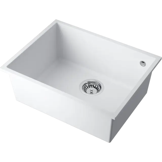 Omoikiri Tedori 54-U-WH Кухонная мойка Tetogranit 55x42 см, цвет: белый 4993991