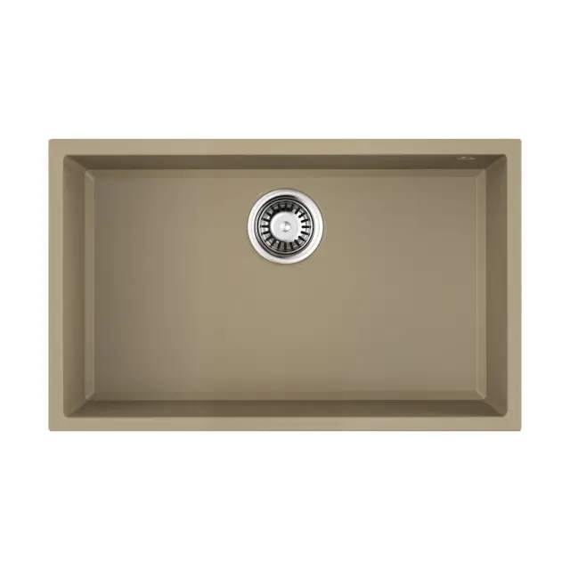 Omoikiri Tedori 66-U-CH Кухонная мойка Tetogranit 66x42 см, цвет: шампань 4993977