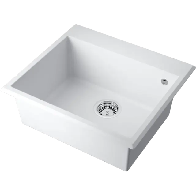 Omoikiri Tedori 57-WH Кухонная мойка Tetogranit 57x51 см, цвет: белый 4993983