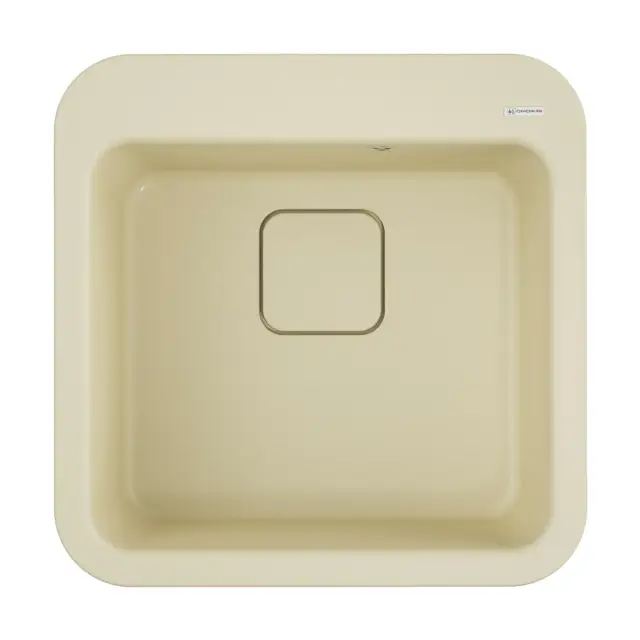 Omoikiri Tasogare 51-BE Кухонная мойка Artgranit 51x51 см, цвет: ваниль 4993736