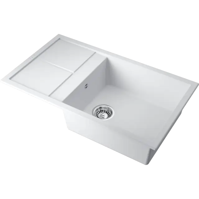Omoikiri Sumi 86-WH Кухонная мойка Tetogranit 86x50 см, цвет: белый 4993649