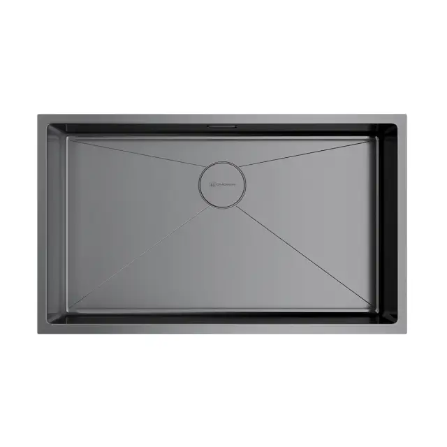 Omoikiri Taki 74-U/IF-GM Кухонная мойка нерж. сталь 74x44 см, цвет: вороненая сталь 4993498