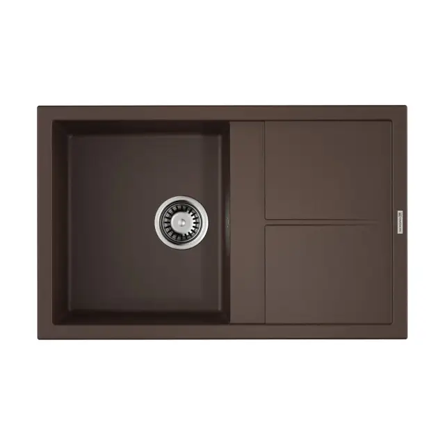 Omoikiri Sumi 79-DC Кухонная мойка Tetogranit 79x50 см, цвет: темный шоколад 4993666