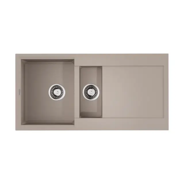 Omoikiri Sakaime 100-2-SA Кухонная мойка Tetogranit 100x50 см, цвет: бежевый 4993894