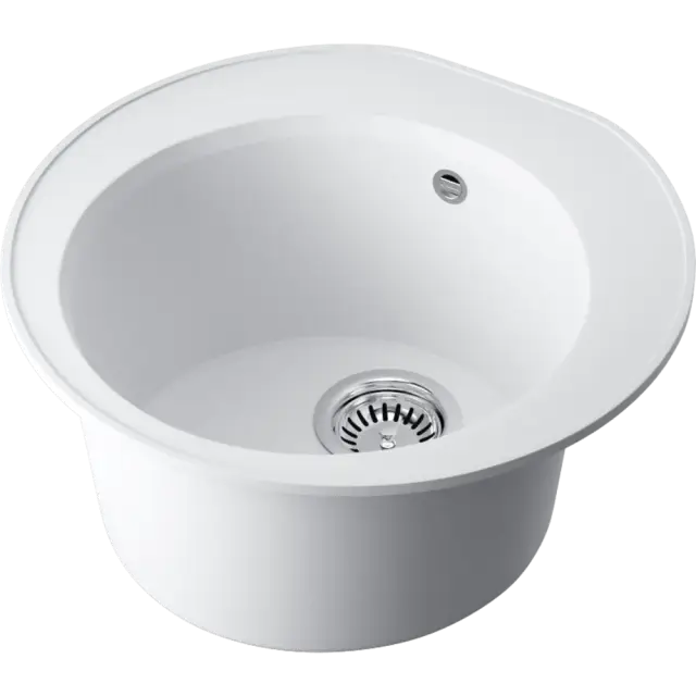 Omoikiri Miya 50-R-WH Кухонная мойка Tetogranit 50,5x49 см, цвет: белый 4993506