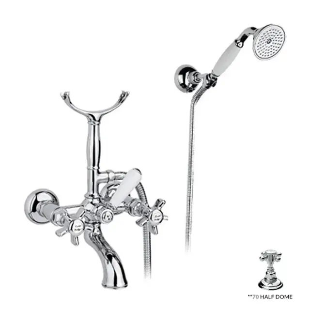 Nicolazzi Half Dome Смеситель для ванны с душем duplex, излив 15,5 см, цвет хром 1402CR70