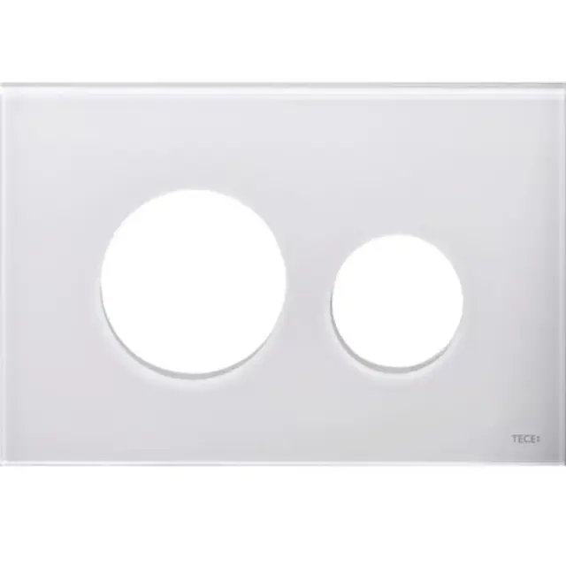 Tece Loop Кнопка смыва для унитаза, внешняя панель без клавиш, стекло, цвет: белый 9240671