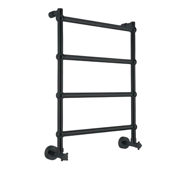 Margaroli Sole 442/TS Полотенцесушитель водяной для ГВС 52,5х71h (int 46), нижнее, цвет: matt black 442TS4604NO