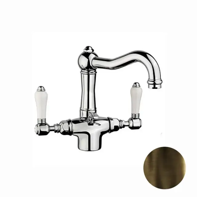 Nicolazzi Petit Mont Blanc Смеситель для раковины на 1 отверстие, цвет тёмная бронза 1432DB78