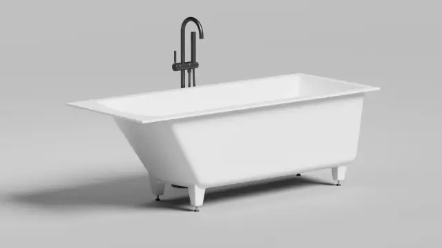 Salini Cascata Kit Ванна из S-Sense встраиваемая, прямоугольная, 170,6x75,1 см, цвет: белый глянцевы 104813G