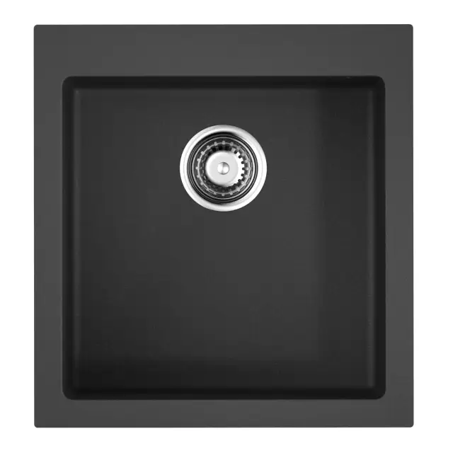 Omoikiri Bosen 47-BL Кухонная мойка Tetogranit 47x50 см, цвет: черный 4993586