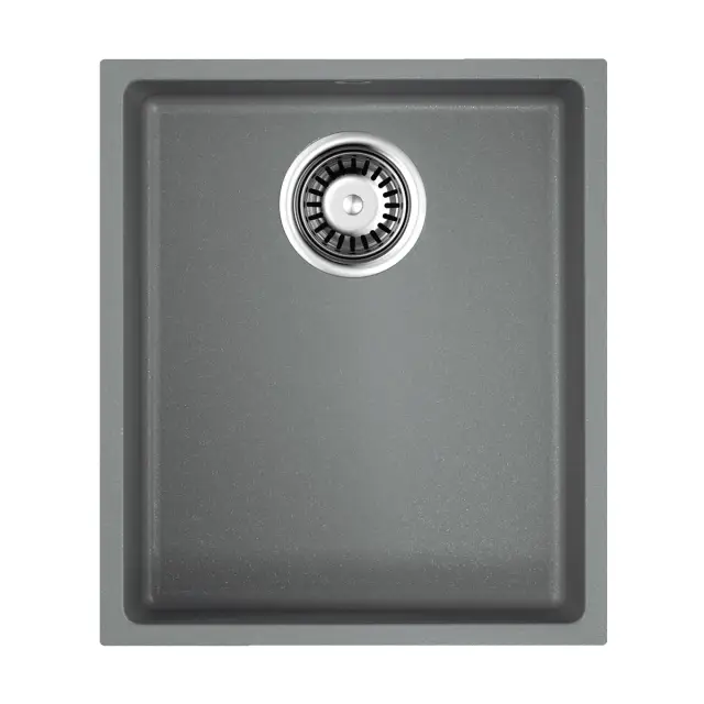 Omoikiri Bosen 38-U-GR Кухонная мойка Tetogranit 38x44 см, цвет: leningrad grey 4993538
