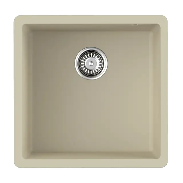 Omoikiri Bosen 44-U-BE Кухонная мойка Tetogranit 44x44 см, цвет: ваниль 4993596