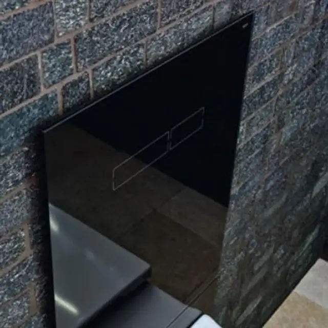 Tece Lux Верхняя панель из стекла с механическим блоком управления, цвет: черный глянцевый 9650005