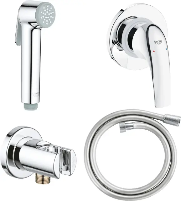 Grohe BauCurve Гигиенический душ, 3,6х6,2хh16,2 см, лейка 3,6 см, шланг 125 см, цвет: хром 124899
