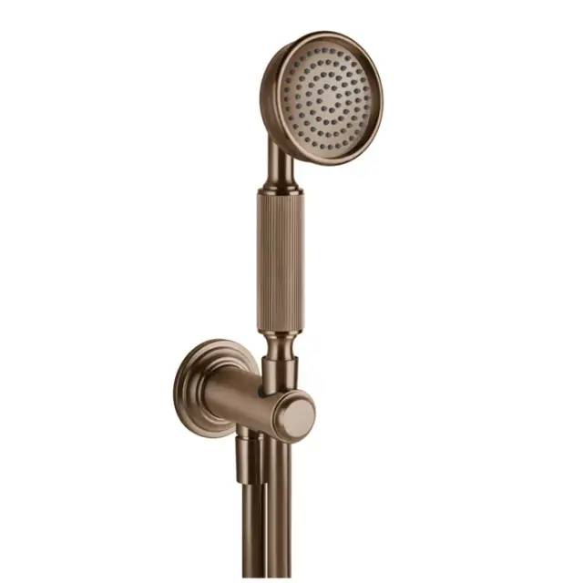 Gessi Venti20 Душевой гарнитур: ручной душ, держатель, шланг 150 см, цвет: copper brushed PVD 65123#708