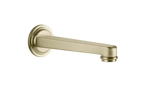 Gessi Venti20 Излив настенный для ванны 22,6 см, цвет: brushed brass PVD 65103#727