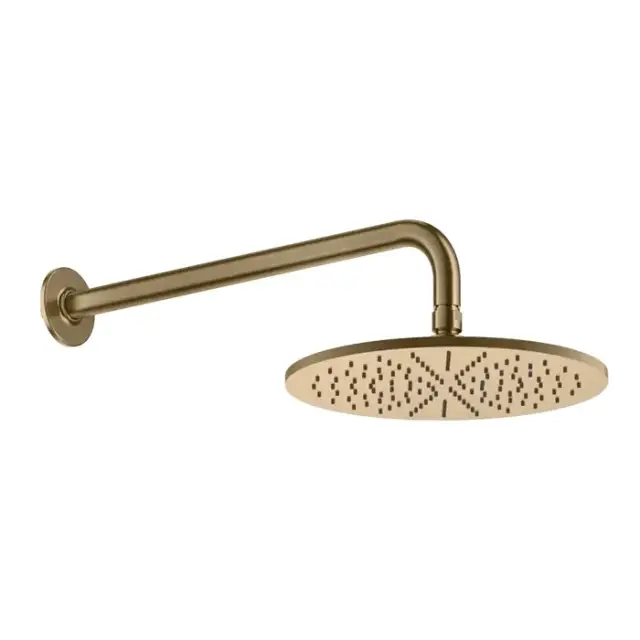 Gessi Inciso Верхний душ d30,1 см, 1 вид струи, кронштейн 38,9 см, цвет: warm bronze brushed PVD 58248#726
