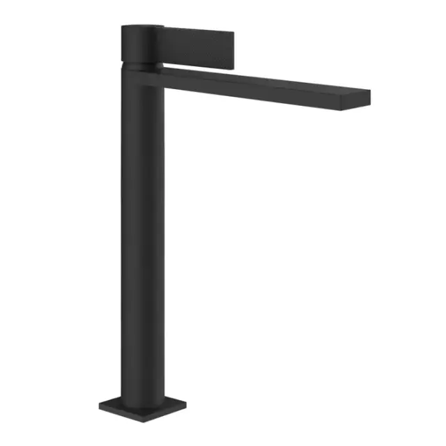 Gessi Inverso Diamantato Смеситель для раковины высокий, с д/к, выс. излива 27 см, цвет: matte black 73653#299